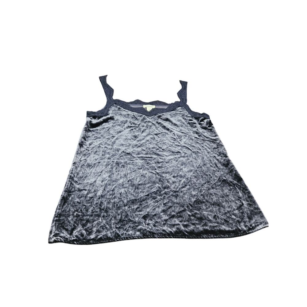 Sundance Velvet Camisole XS Silk Blend Sheer Lace Trim Boho Tank Top